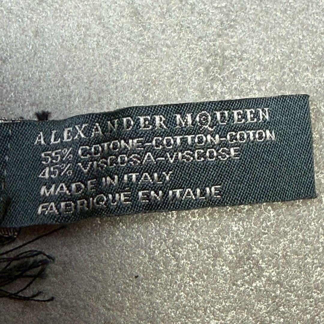希少 ALEXANDER MQUEEN スカル ドクロ 大判 スカーフ