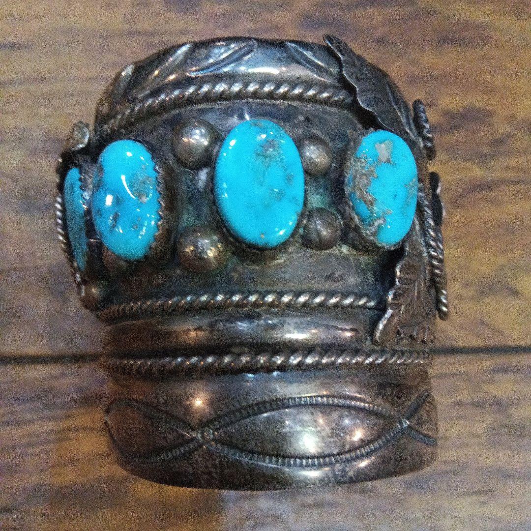 シルバー ターコイズ オープンバングル