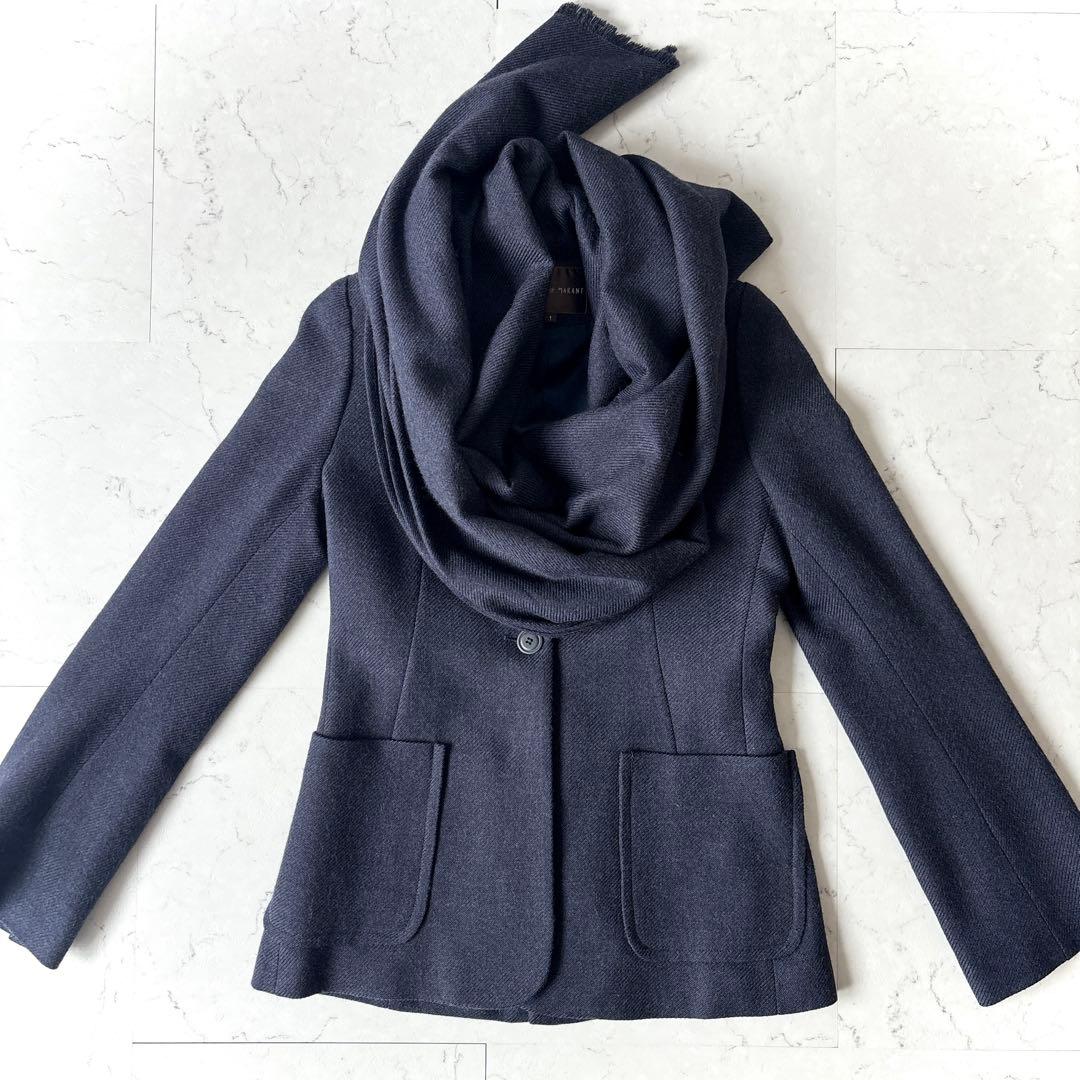 美品 イザベルマラン フランス製カシミヤ100%ストール付 テーラードジャケット