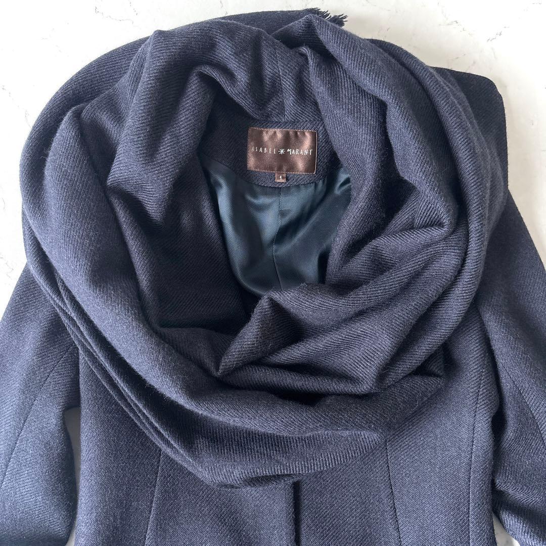 美品 イザベルマラン フランス製カシミヤ100%ストール付 テーラードジャケット