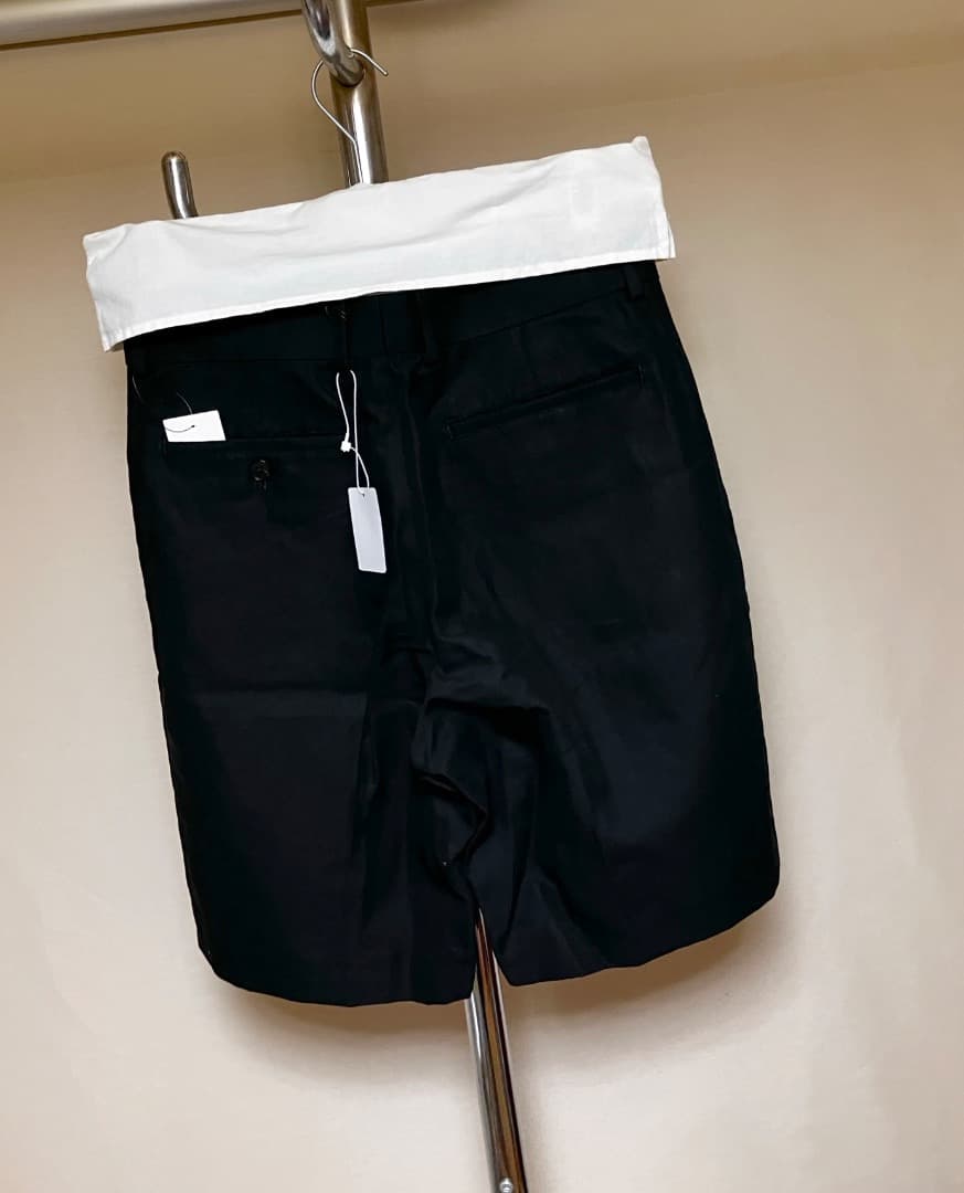 新品 3 auralee 24ss コットンリネンチノショーツ 黒 17937