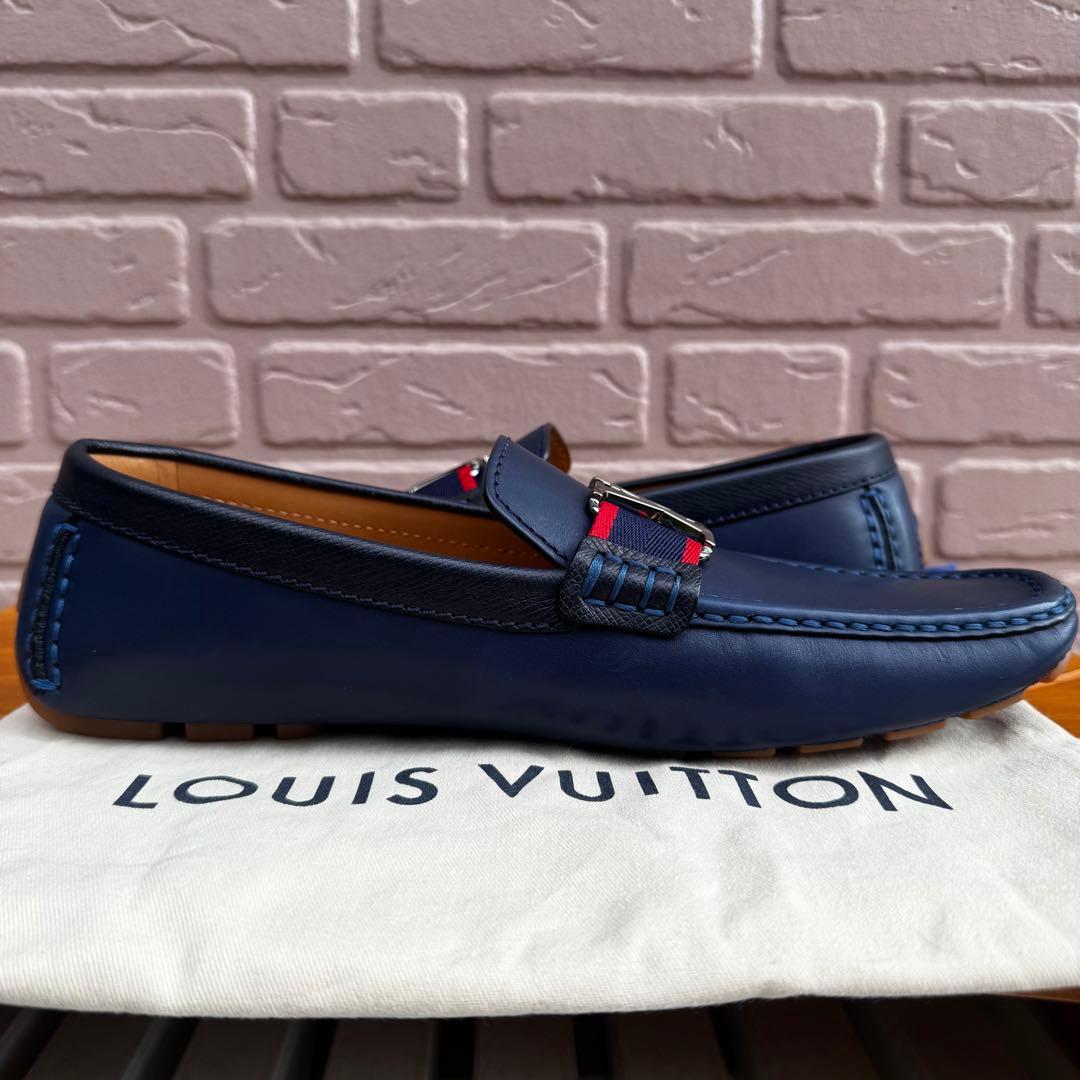 【未使用品】 ルイヴィトン モンテカルロ レザー ドライビングシューズ