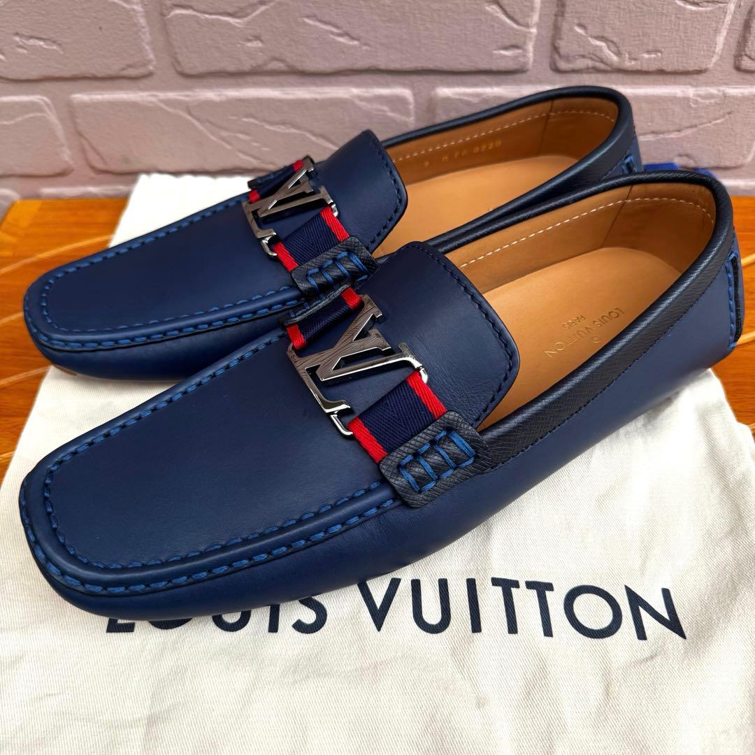 【未使用品】 ルイヴィトン モンテカルロ レザー ドライビングシューズ