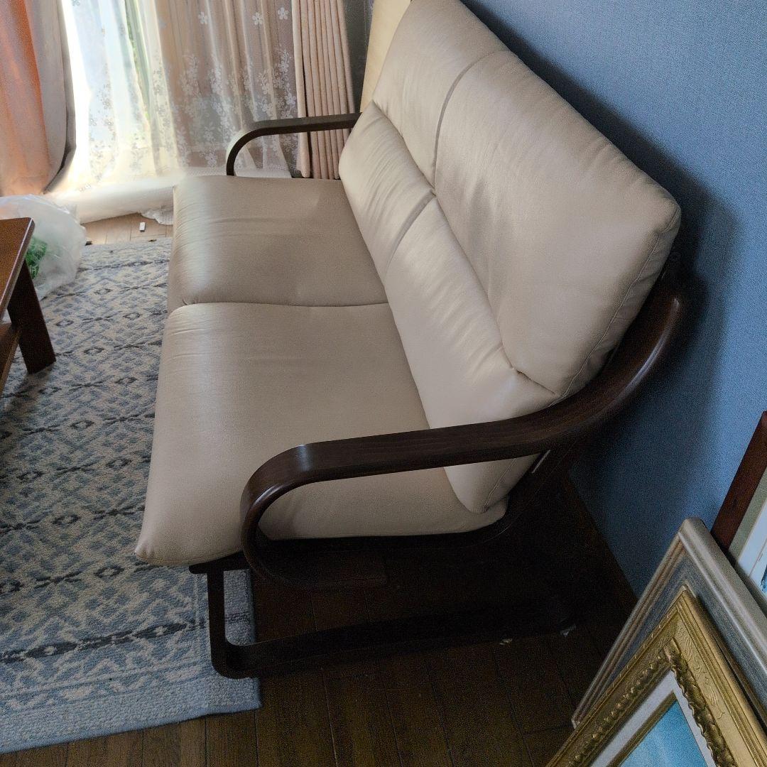 最終案内　富士ファニチア曲げ木 2人掛けソファ　152x78x83 座面高38