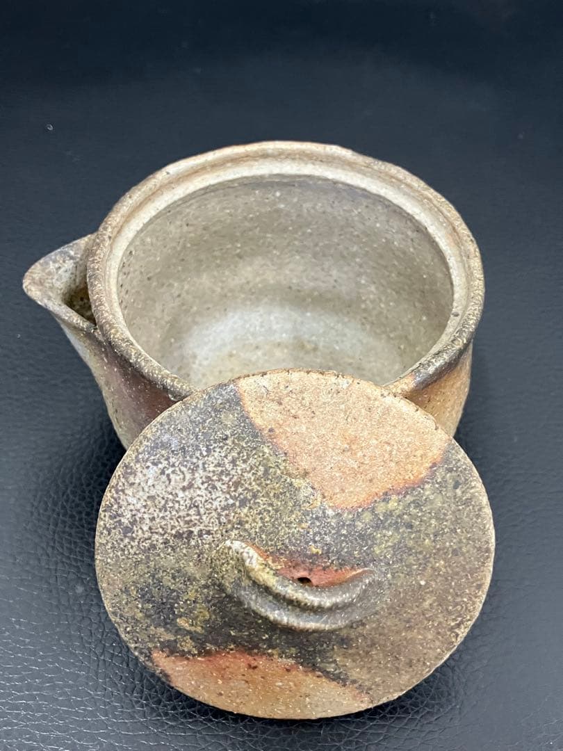 備前焼 宝瓶 桟切 煎茶道具 煎茶器 食器 工芸品 泡瓶 在銘 急須 伝統工芸