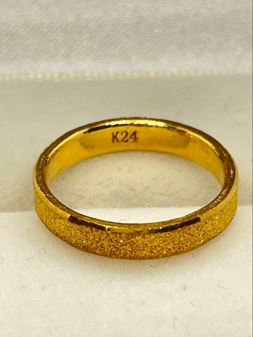 あーきK24純金グロスリング 4.00g指輪リング 刻印あり ハンドメイド