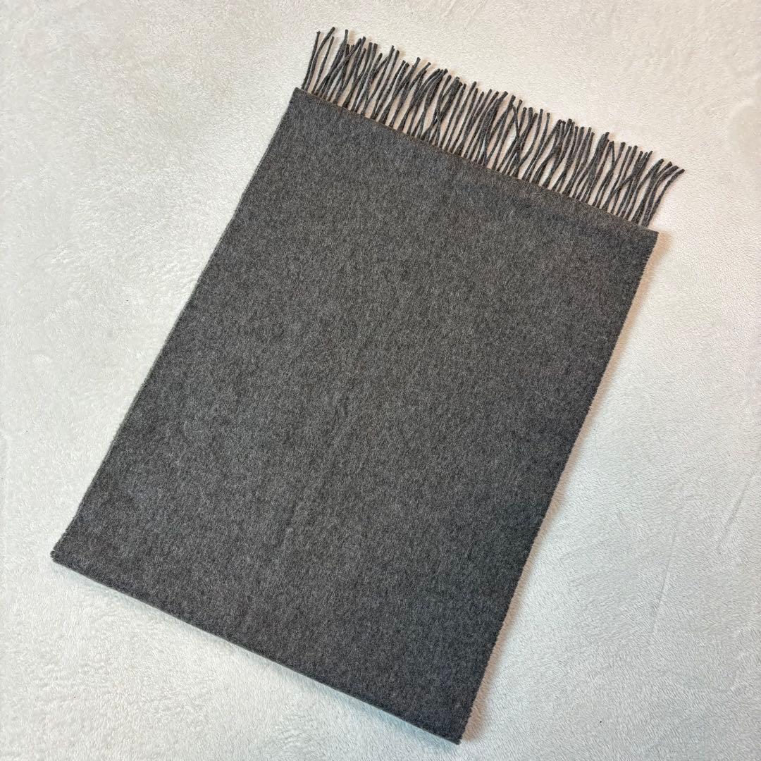 Johnstons of Elgin カシミヤ100% マフラー グレー