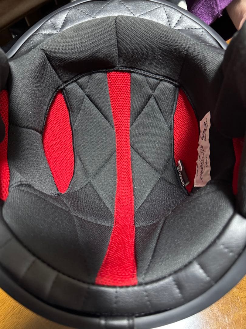 EVA PRODUCT ジェットヘルメット 赤黒