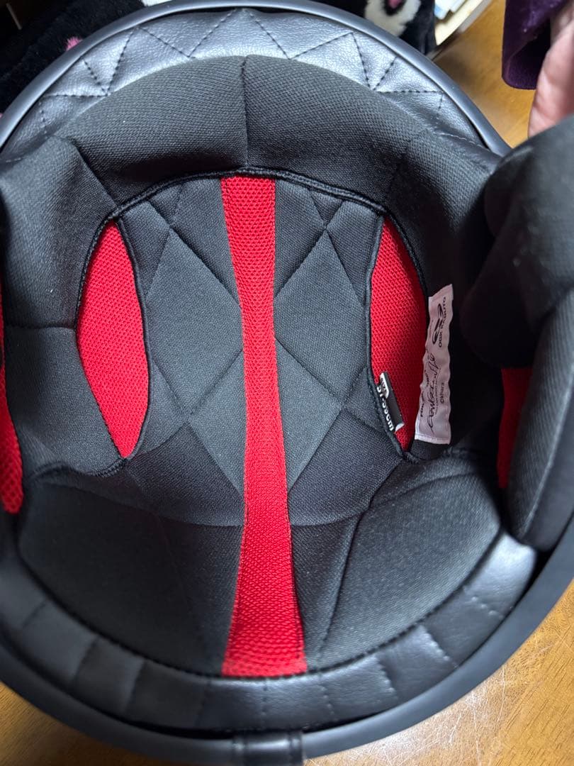 EVA PRODUCT ジェットヘルメット 赤黒