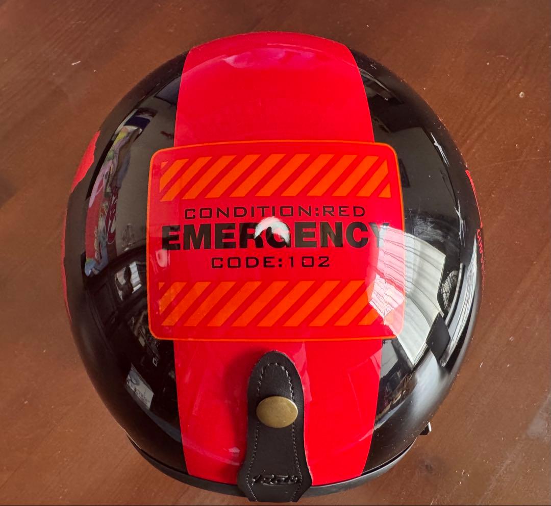 EVA PRODUCT ジェットヘルメット 赤黒