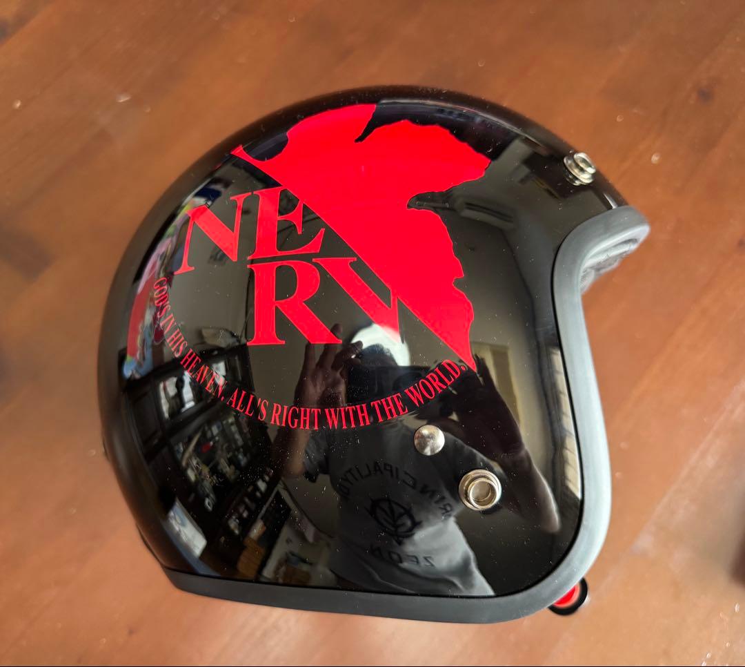 EVA PRODUCT ジェットヘルメット 赤黒