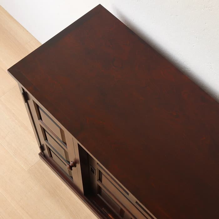 アンティーク 北海道民芸家具 下駄箱 サイドボード 収納棚 古家具