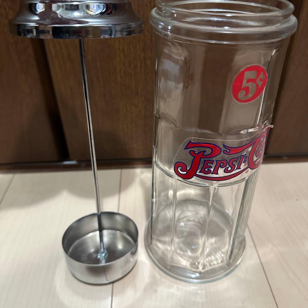 【Vintage】PEPSI COLA ストロー ディスペンサー ガラスケース
