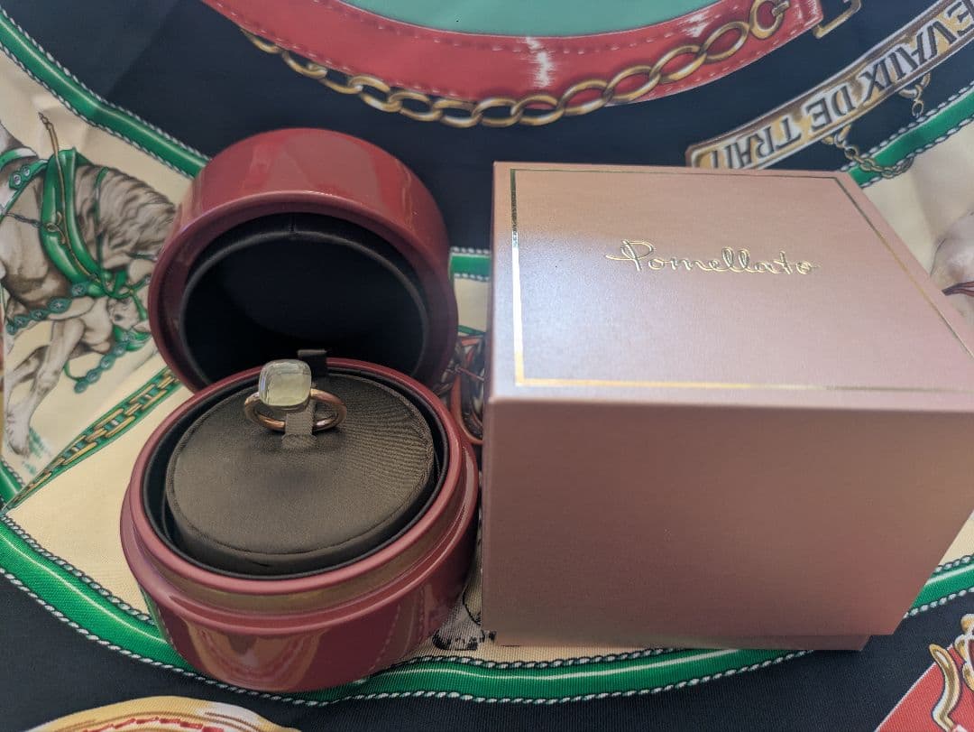 ポメラート ヌード クラシック プラシオライト リング 750(PG×WG)53