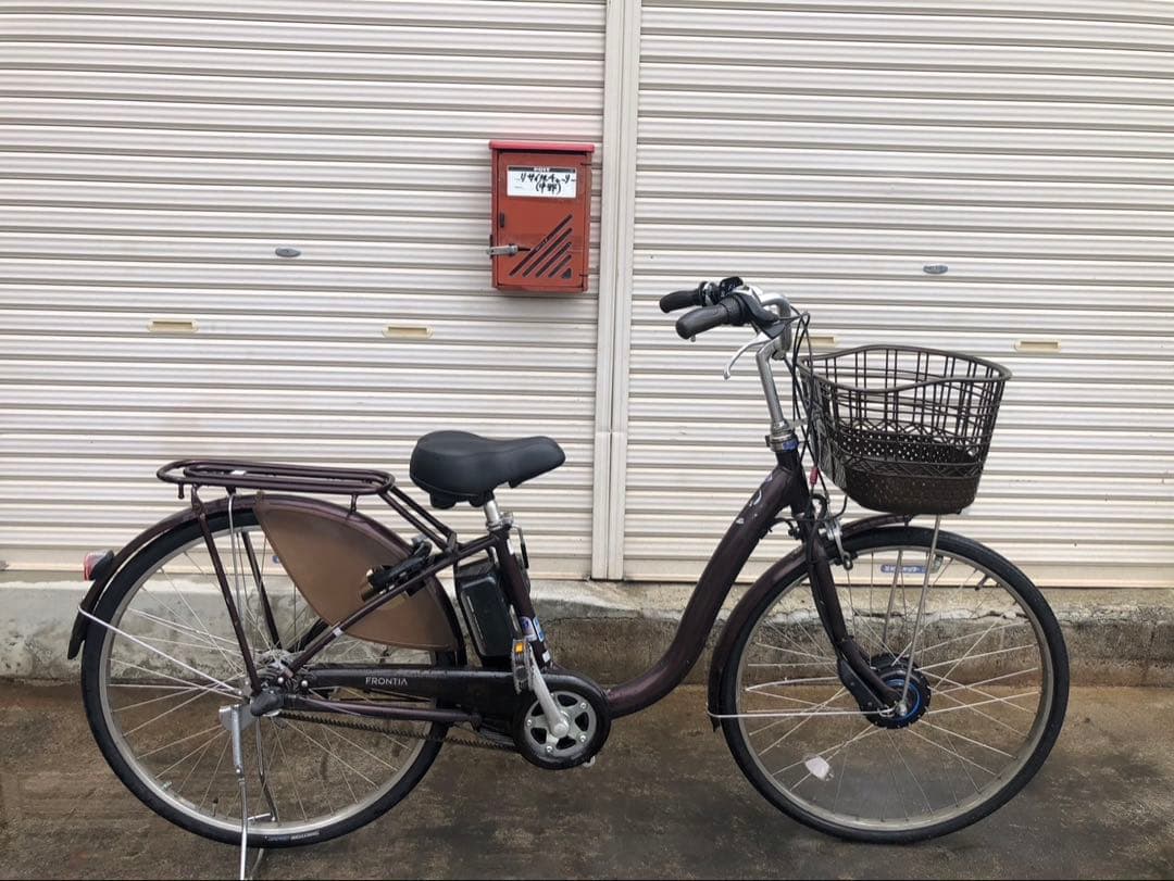 ブリヂストン最新電動アシスト自転車フロンティア26インチブラウンアルミボディー