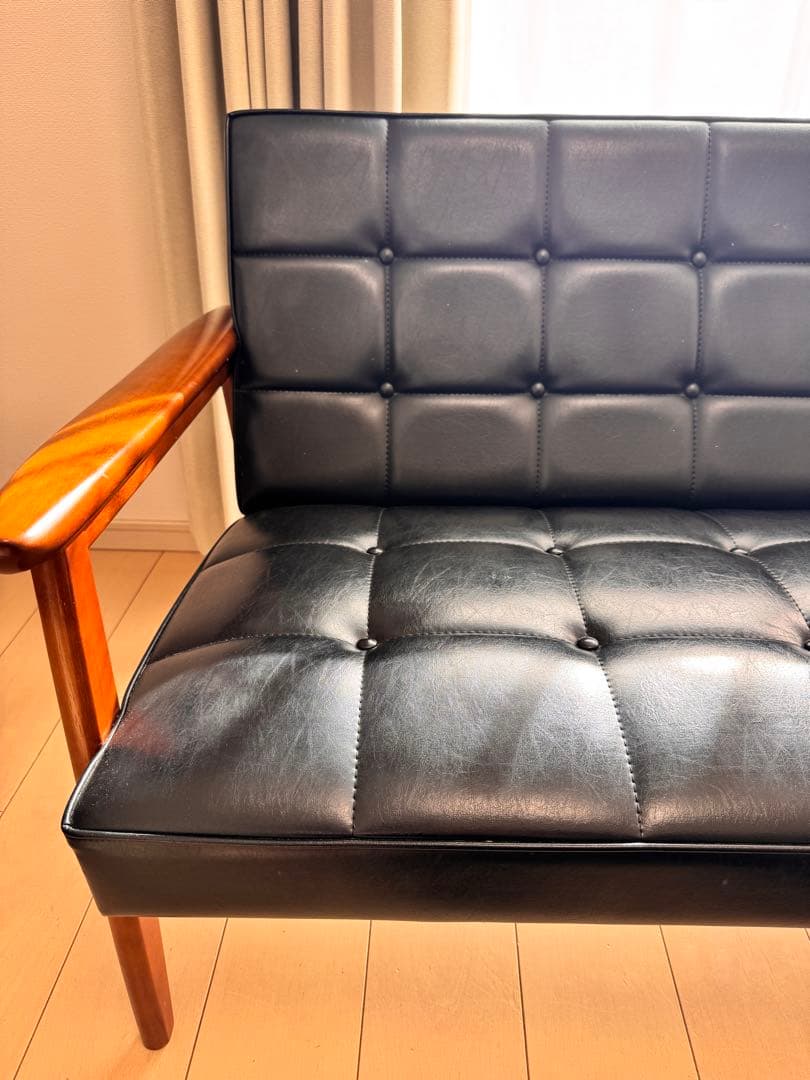 ★acne♡★カリモク60 Kチェア 2シーター ウォールナット ブラック