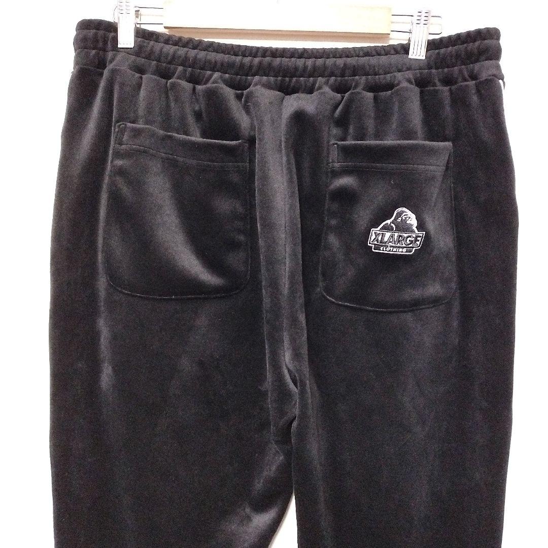 ほぼ新品 XLARGE × DexFilmz ベロアトラックパンツ 黒 XL