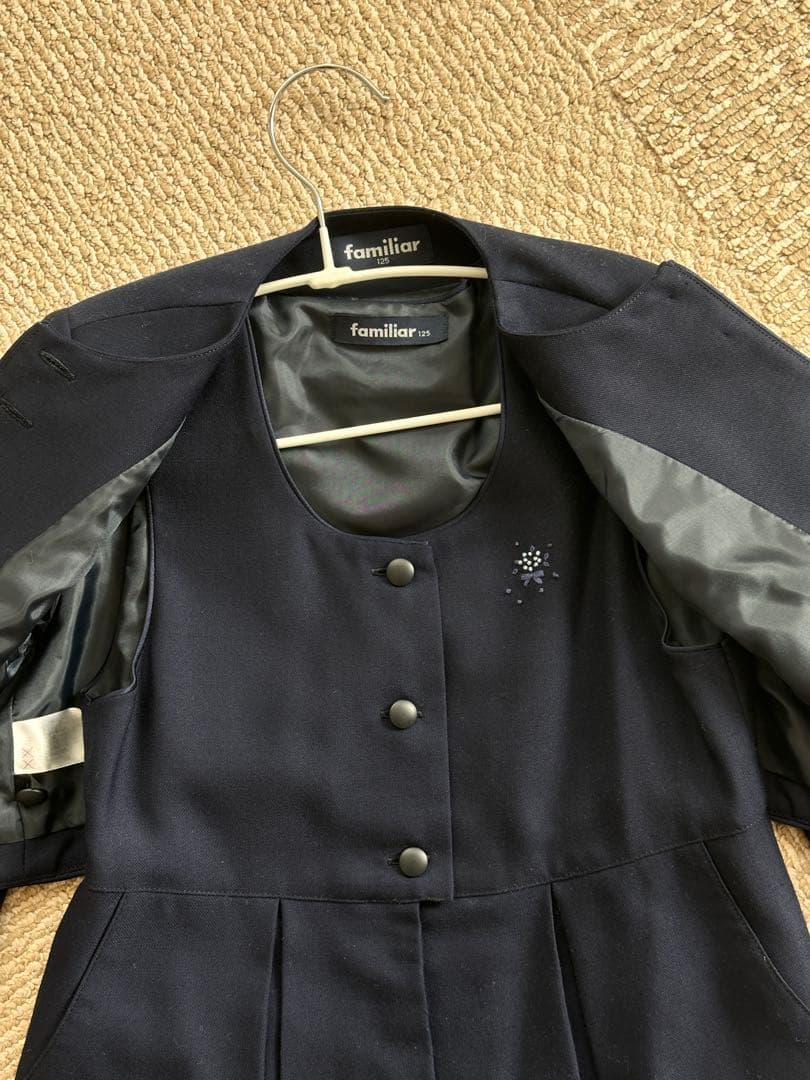 ファミリア　お受験　フォーマル　ジャンパースカート　ワンピース125cm