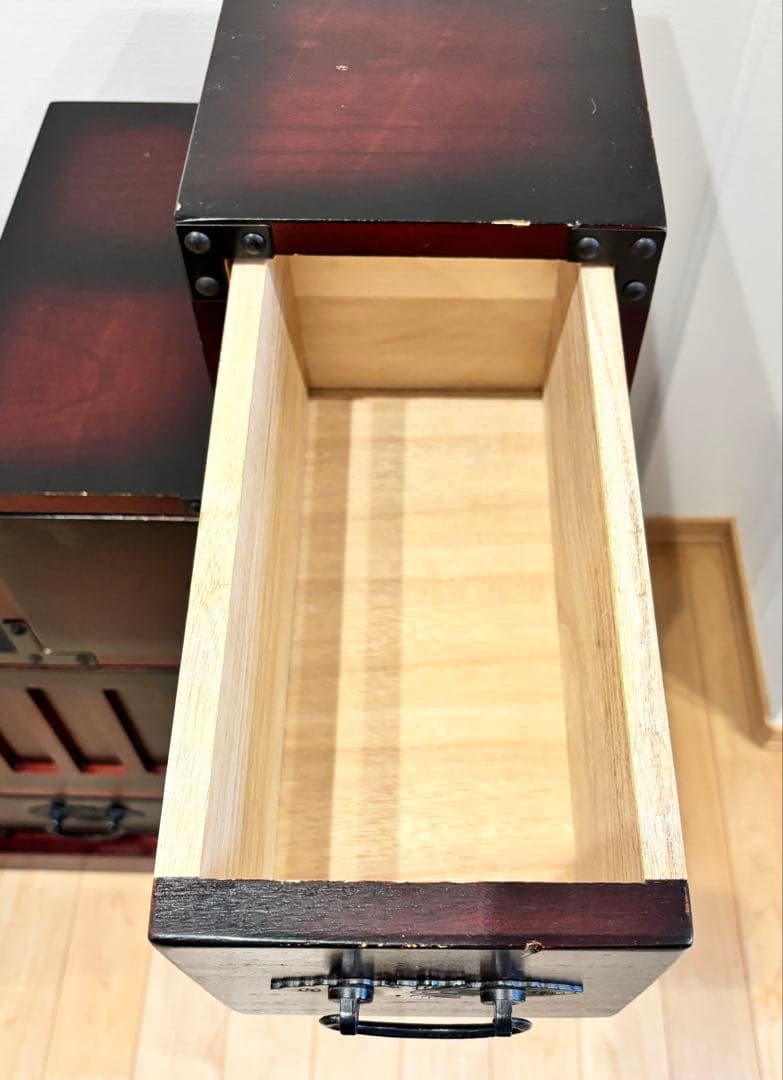 階段箪笥 インテリア 昭和レトロ 和箪笥 民芸調家具 アンティーク　②