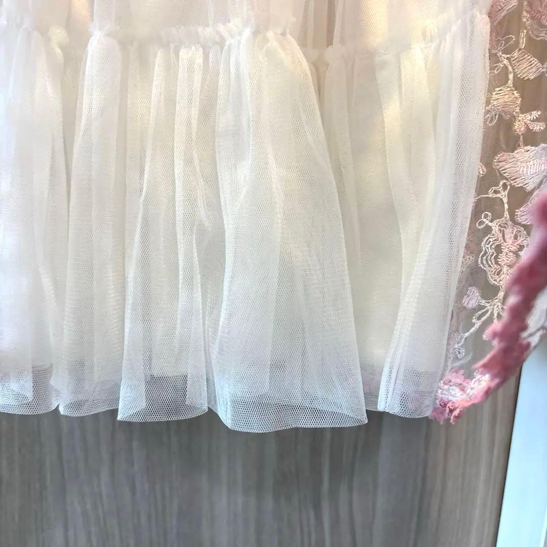 mezzo piano 刺繍ビジュー付きドレス　120