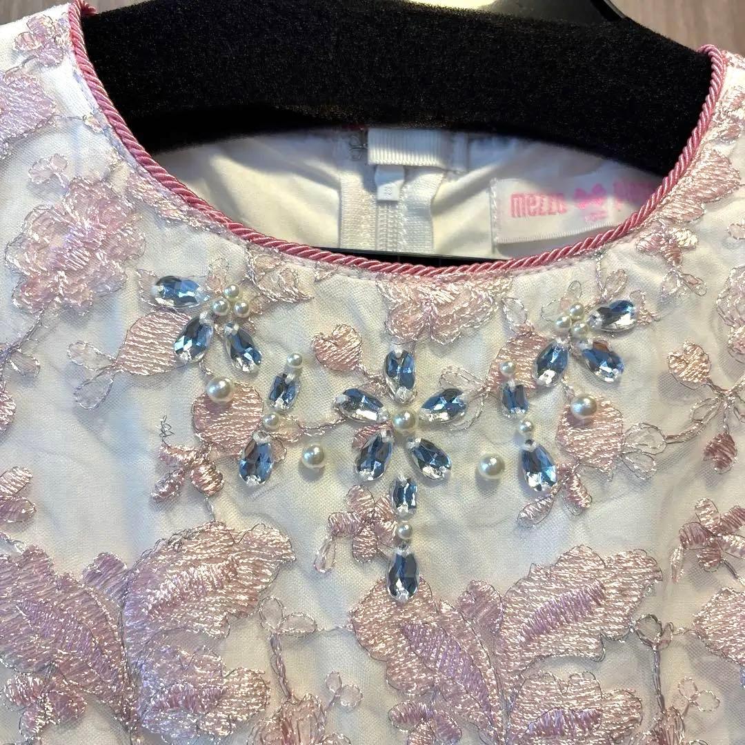 mezzo piano 刺繍ビジュー付きドレス　120
