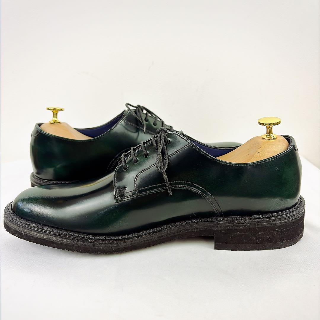 新品✨REGAL 革靴 プレーントゥ 厚底 レザー 26cm 深緑　14VR