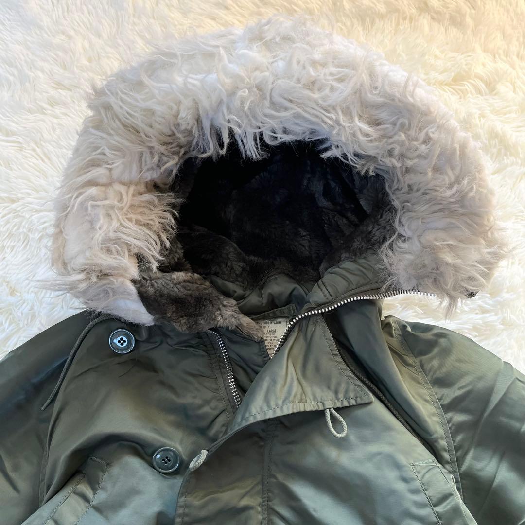 アルファインダストリーズ USA製 N-3B フライトジャケット L セージ