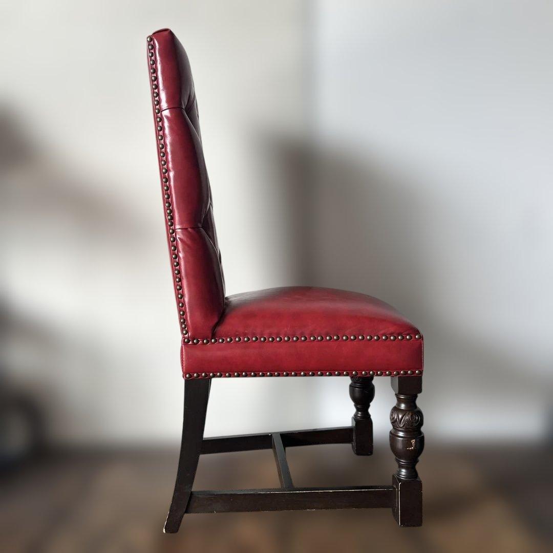 VINCENT ヴィンセント ハイバック ダイニングチェア レッド その②