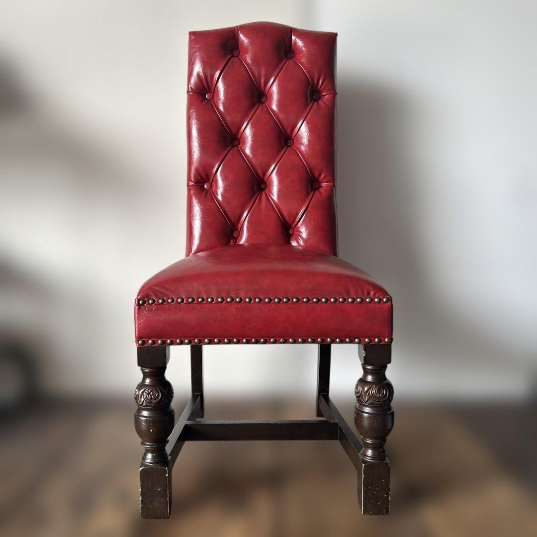 VINCENT ヴィンセント ハイバック ダイニングチェア レッド その②