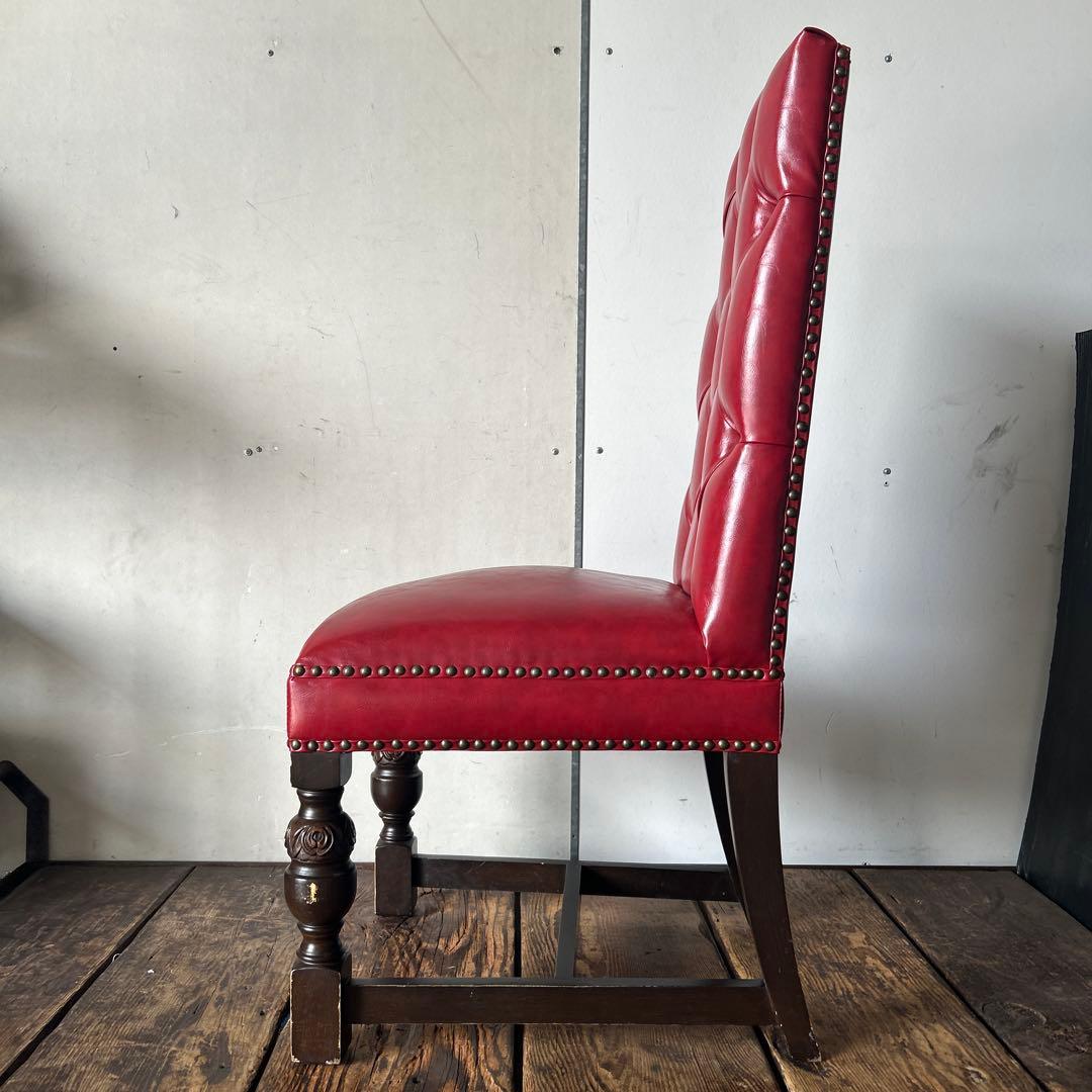 VINCENT ヴィンセント ハイバック ダイニングチェア レッド その②