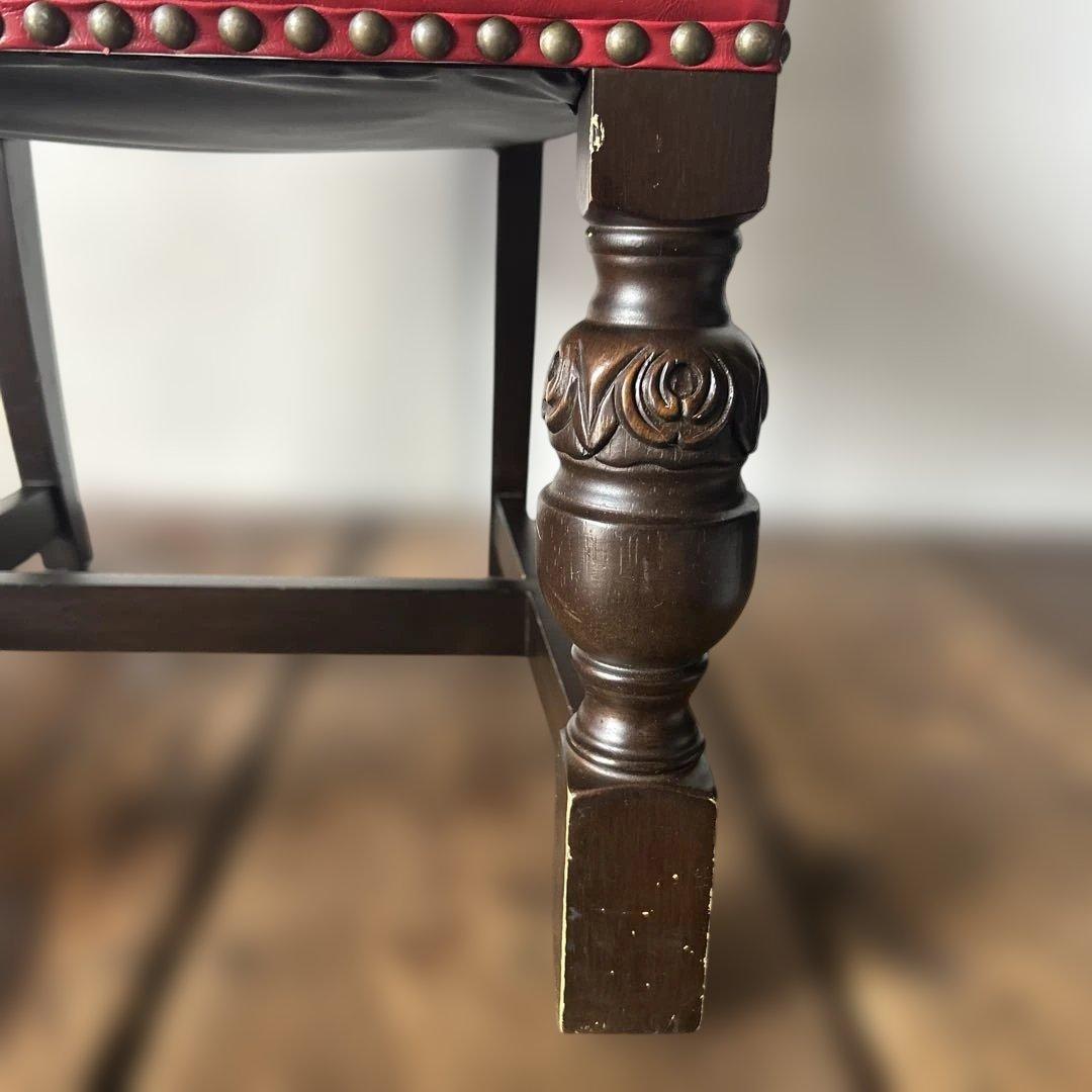 VINCENT ヴィンセント ハイバック ダイニングチェア レッド その②