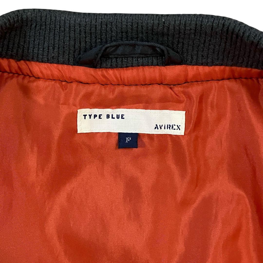 AVIREX コンビネーション ma-1 タイプブルー ドッキング デニム 黒