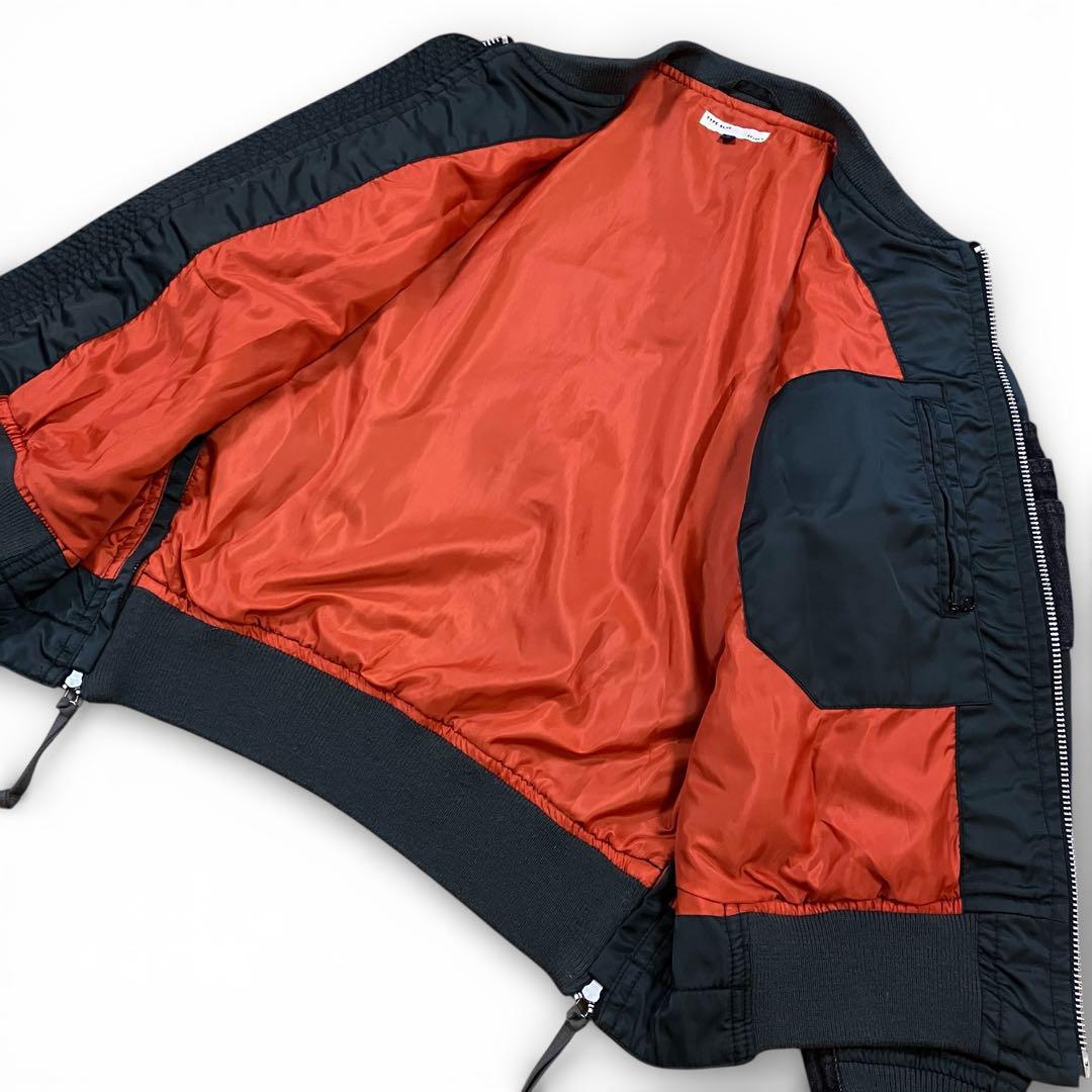 AVIREX コンビネーション ma-1 タイプブルー ドッキング デニム 黒