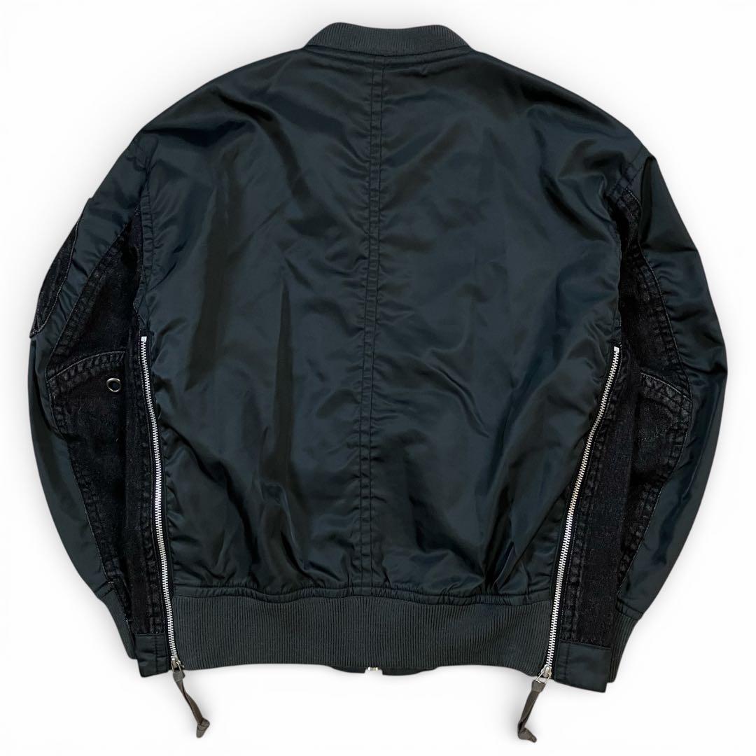 AVIREX コンビネーション ma-1 タイプブルー ドッキング デニム 黒