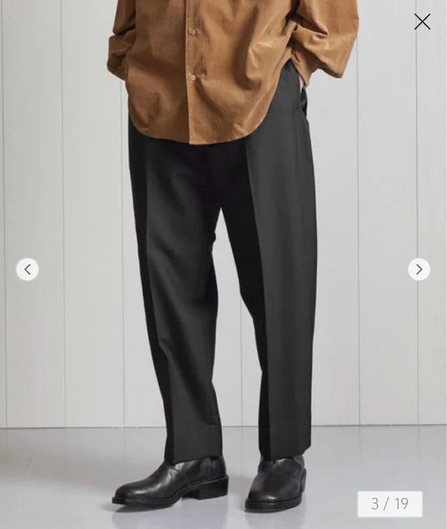 H BEAUTY&YOUTH ウール モヘヤ ストレート パンツ