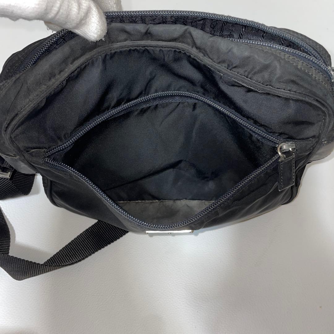【良品】PRADA プラダ　カメラバッグ　ショルダー　ナイロン　ブラック　斜め掛