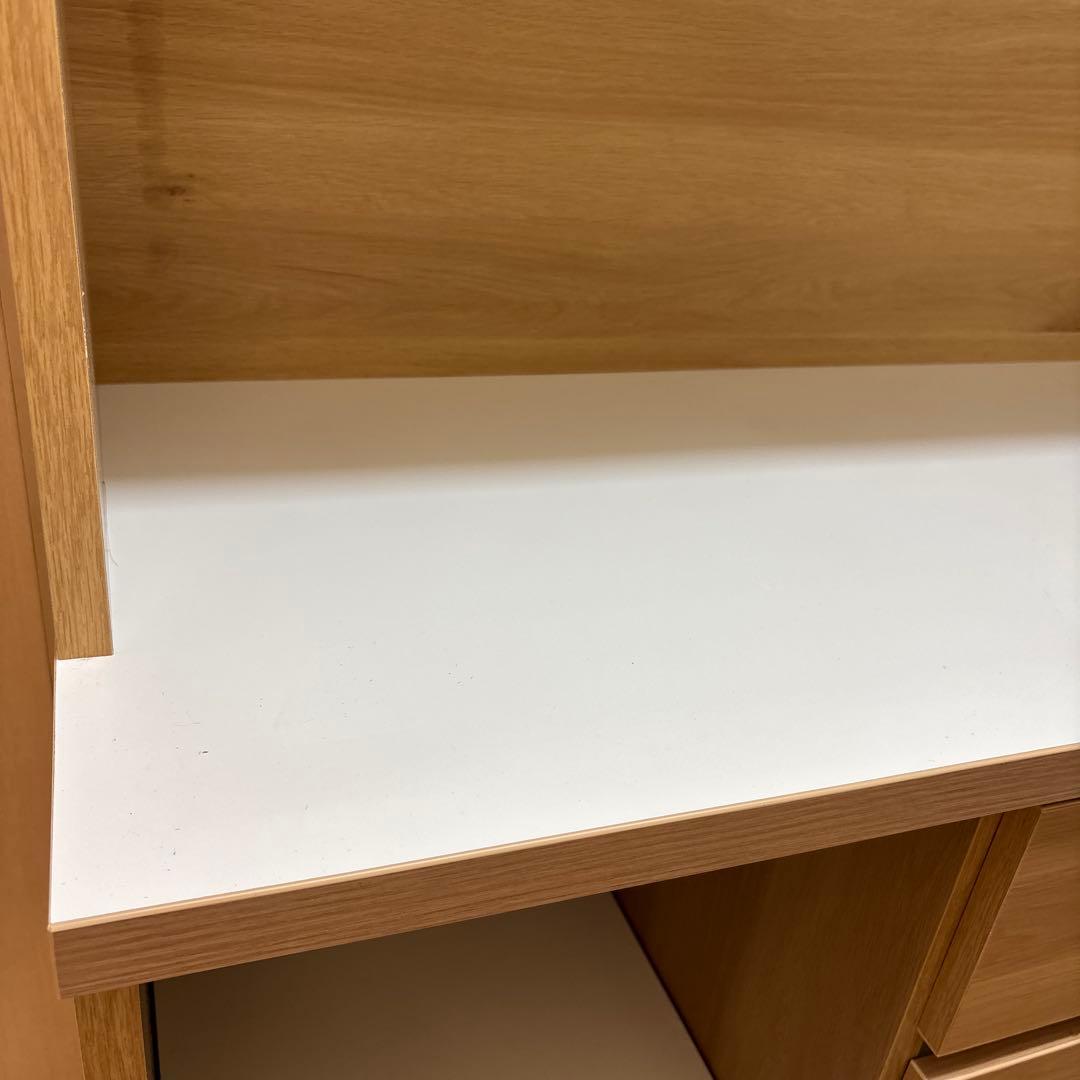 4/25まで掲載 ナチュラルウッド 食器棚 可動棚 収納力