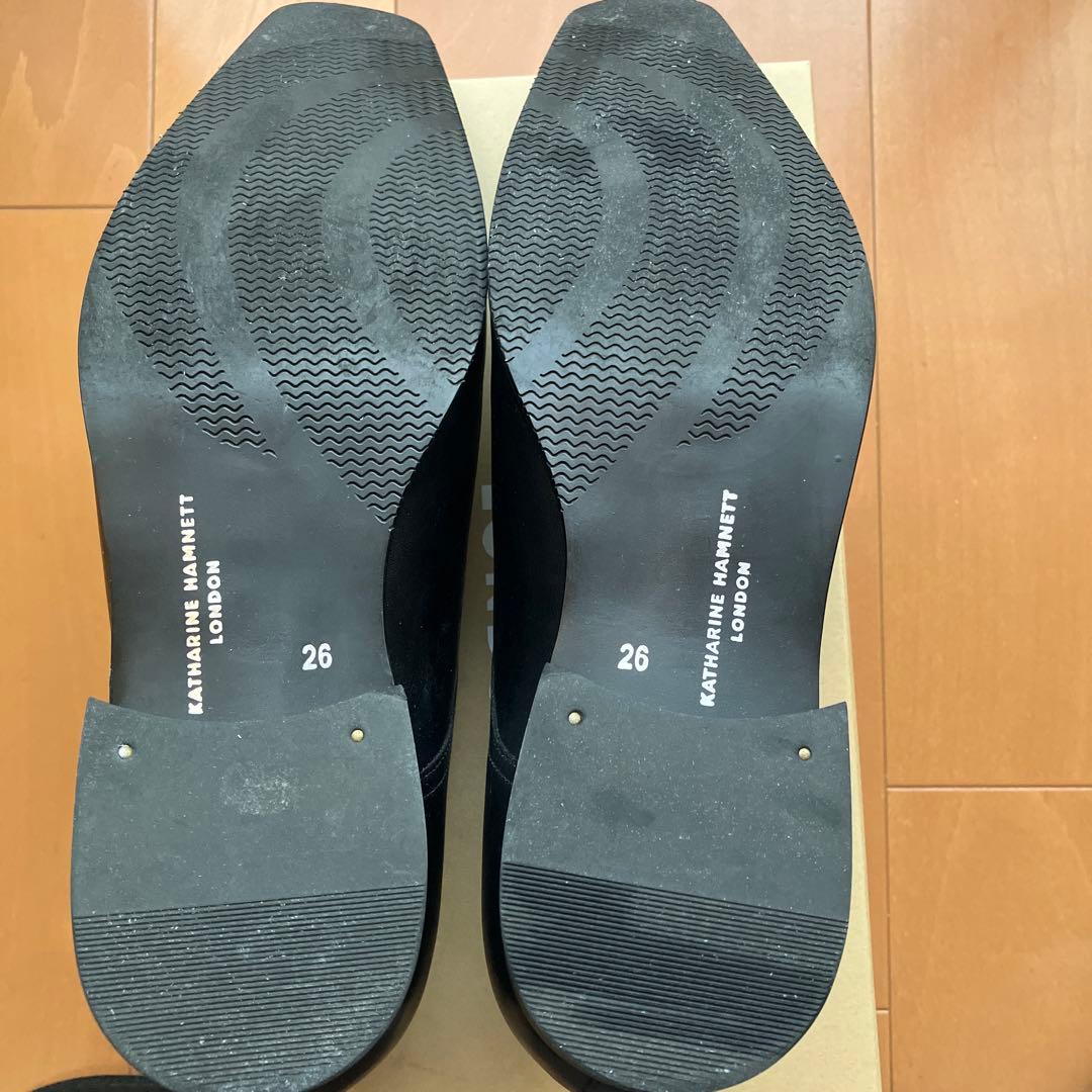 みやっちKATHARINE HAMNETT ブラックレザーシューズ