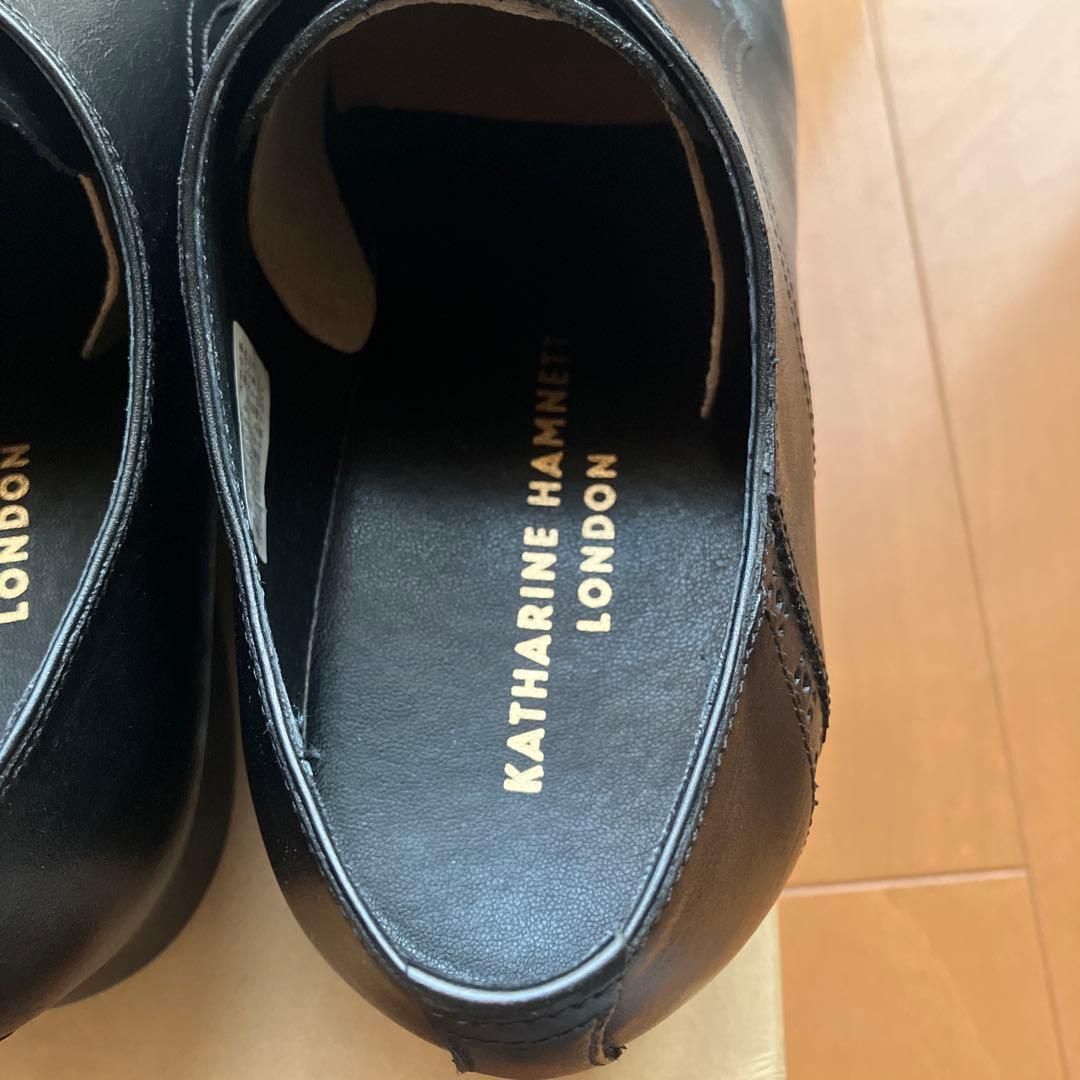 みやっちKATHARINE HAMNETT ブラックレザーシューズ