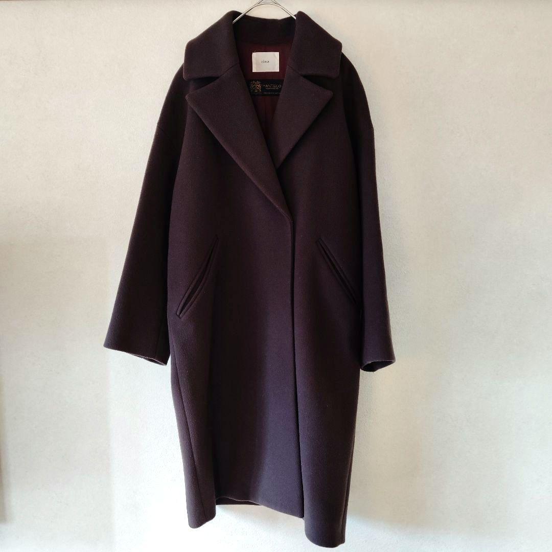 IENA MANTECO ウール混 チェスターコート ロングコート ブラウン36