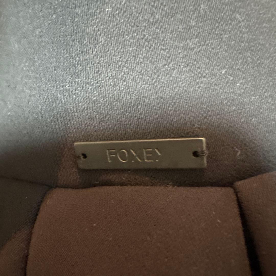 FOXEY ブラウンコート ジップアップ