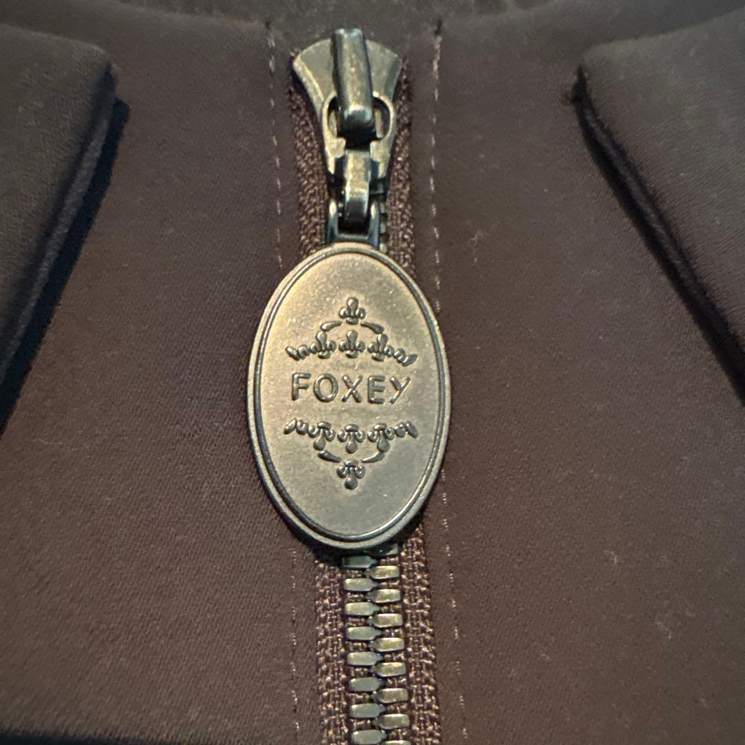 FOXEY ブラウンコート ジップアップ