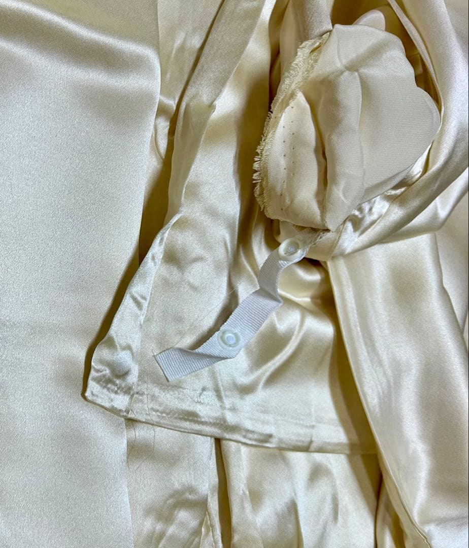 シルク100%　布団カバー190×210 薄イエロー