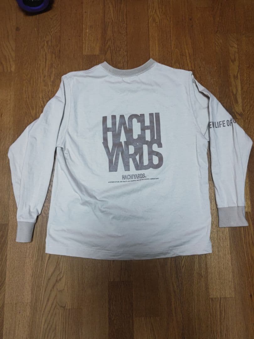 8yards ハチヤーズ 長袖Tシャツ サイズS-M ベージュ系