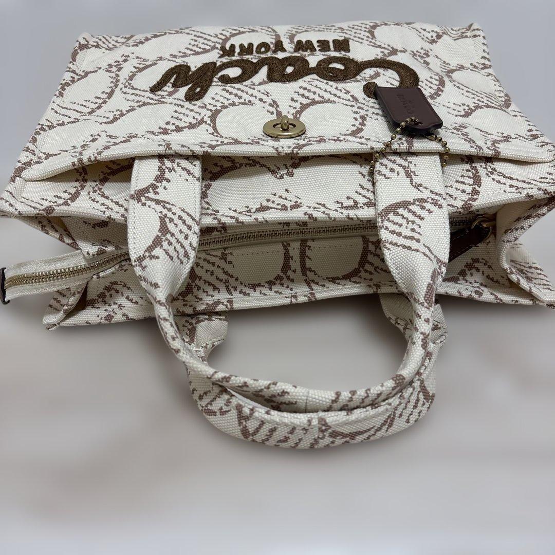 極美品❤️COACH ショルダーバッグ トート2way キャンバス シグネチャー