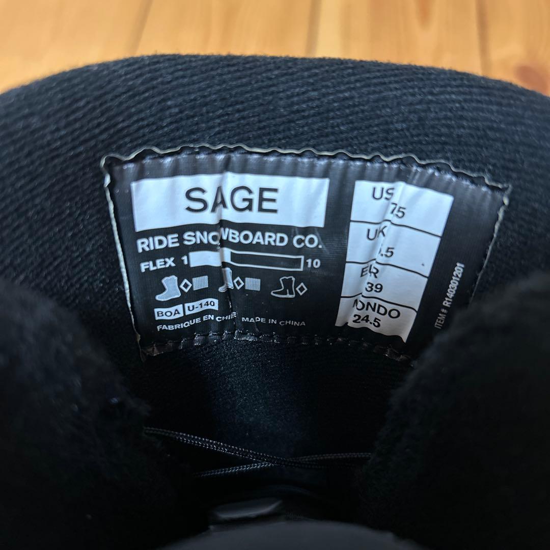 RIDE X SAGE スノーボードブーツ BOAシステム 24.5cm 美品