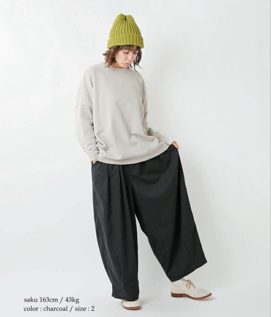 harvesty ハーベスティ サーカスパンツ スラックス チャコール1