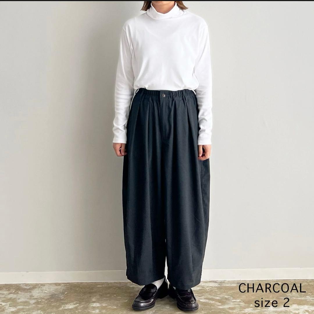 harvesty ハーベスティ サーカスパンツ スラックス チャコール1