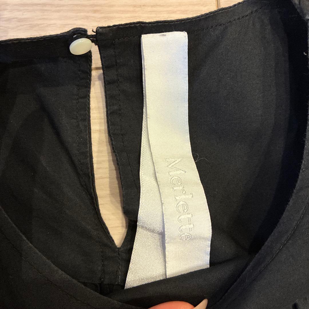 Merlette ブラック ティアードチュニック S ソリマン