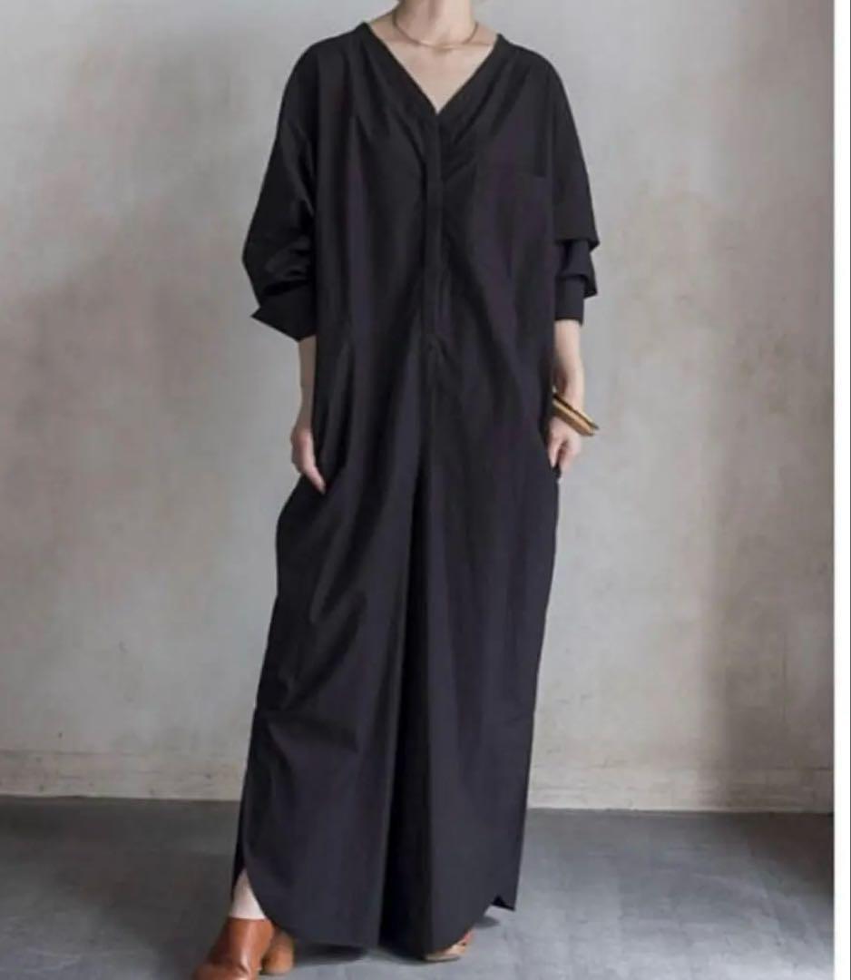 ENFOLD エンフォルド　オールインワン　サロペット　ジャンプスーツ　Ｖネック